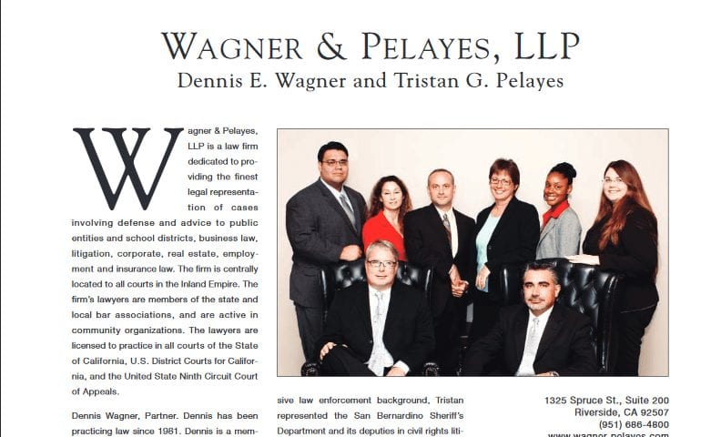 Wagner Zemming Christensen, LLP Named One Of The Best Firms In The Inland Empire